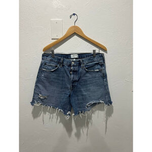 Women's AGOLDE Blue Distressed Jean Shorts Size 30
